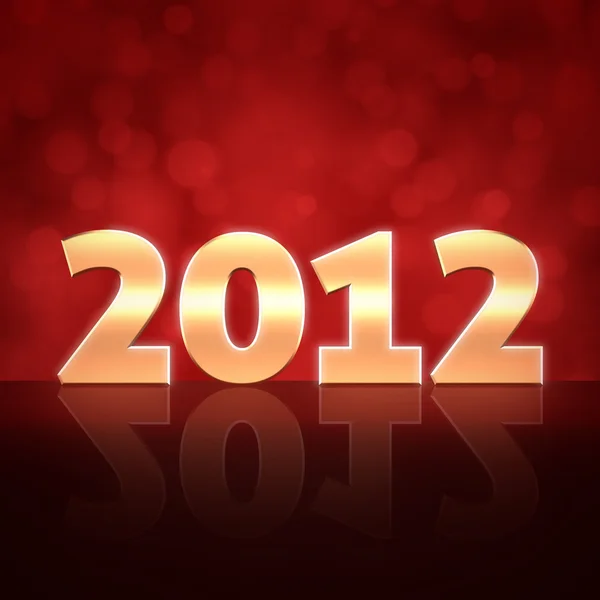 3D wiadomość szczęśliwy nowy rok 2012 — Zdjęcie stockowe