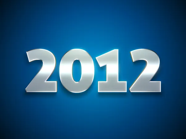 3d Happy New Year 2012 message — Stock Photo, Image