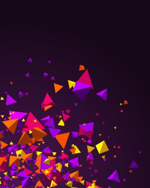 Fly colorful 3d pyramids