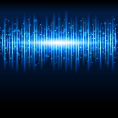 Abstract blue waveform clipart