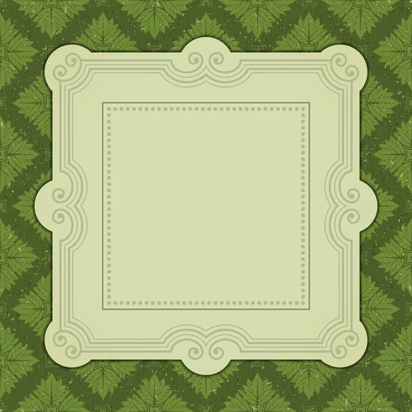 Carte de vœux d'invitation vintage avec ornement et vieux motif texturé — Image vectorielle