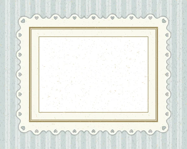 Tarjeta de felicitación de invitación vintage con adorno y patrón texturizado antiguo — Archivo Imágenes Vectoriales