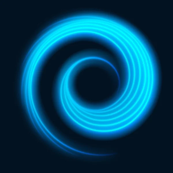 Modrý kruh hladké světlé čáry — Stockový vektor