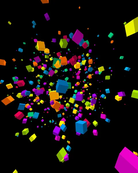 Mosca de colores 3d cubos — Archivo Imágenes Vectoriales