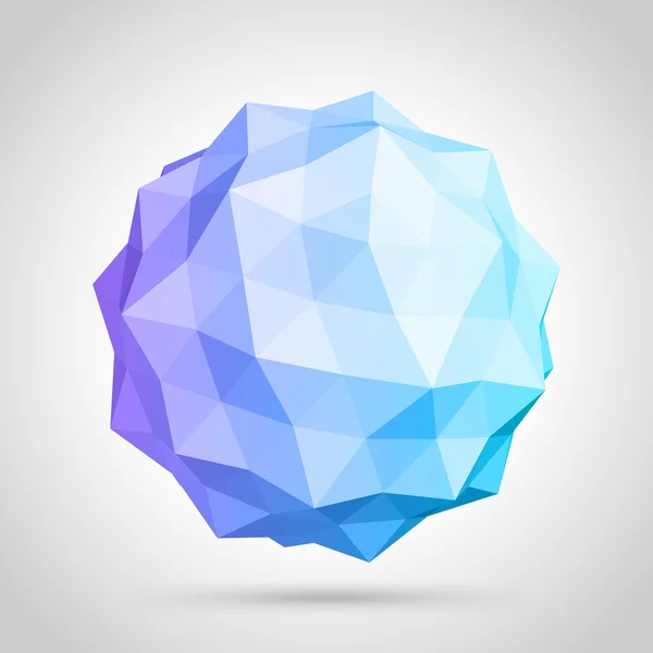 Абстрактная 3d сфера оригами — стоковый вектор