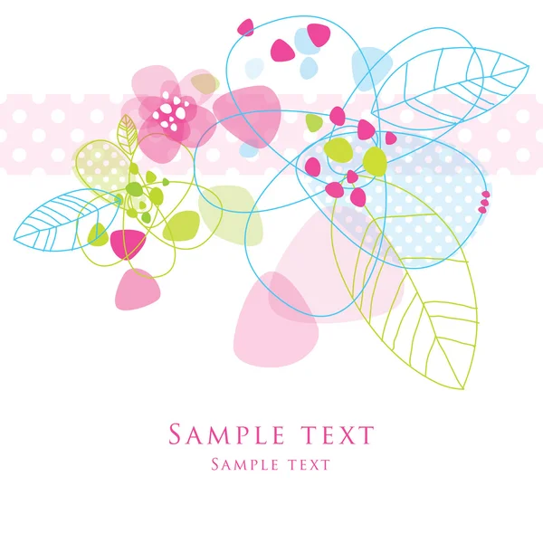 Floral card with copy space — Stock Vector