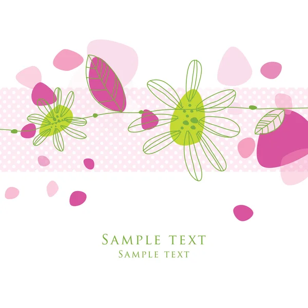 Carte florale avec espace de copie — Image vectorielle