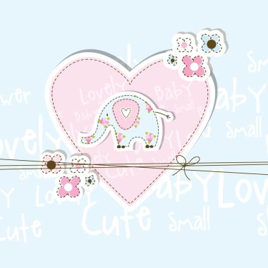 Baby shower card clipart