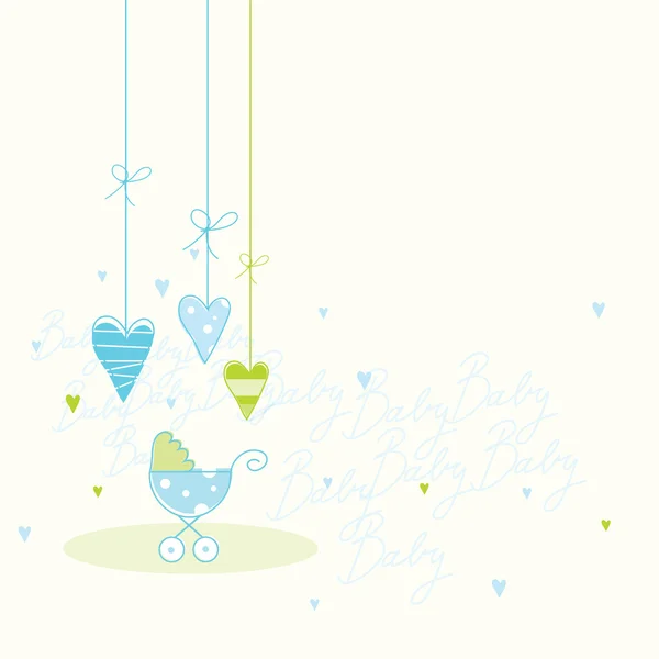 Carte de douche bébé — Image vectorielle