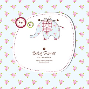 Baby shower card clipart