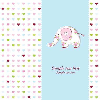 Baby shower card clipart