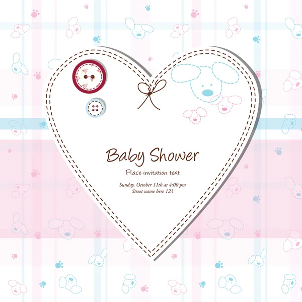 Baby aankondiging kaart — Stockvector