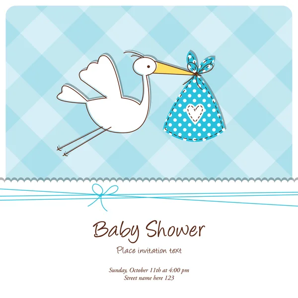 Cartão de anúncio do bebê —  Vetores de Stock