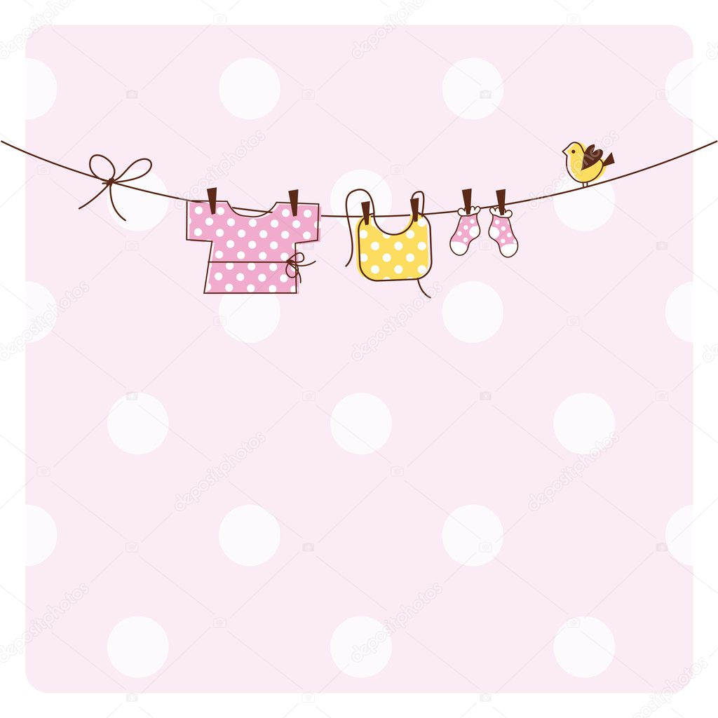 Baby shower girl Vector Art Stock Images | Depositphotos