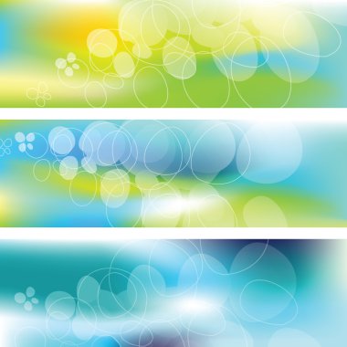 Set of Abstract banners clipart