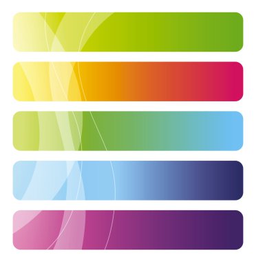 Set of colorful web banners clipart