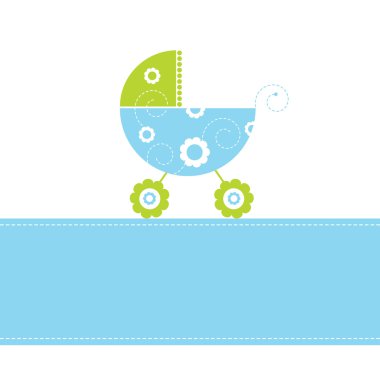 Baby arrival card clipart