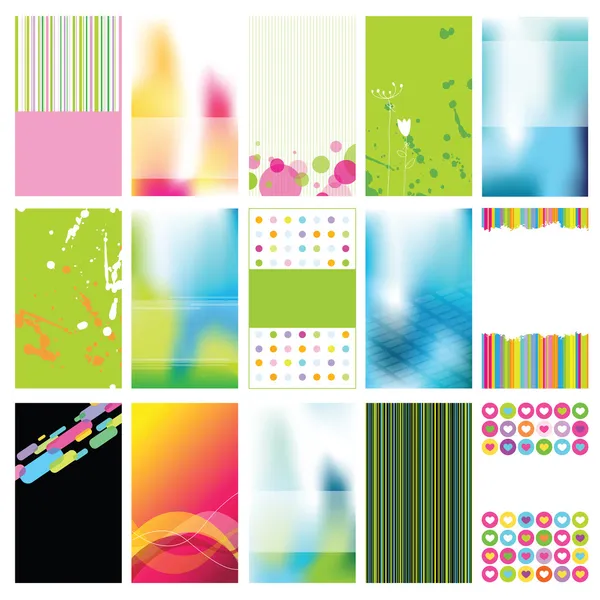 Set di carte colorate — Vettoriale Stock