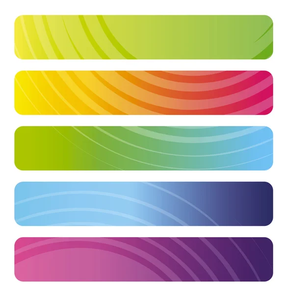 Набір барвистих веб-банерів — стоковий вектор