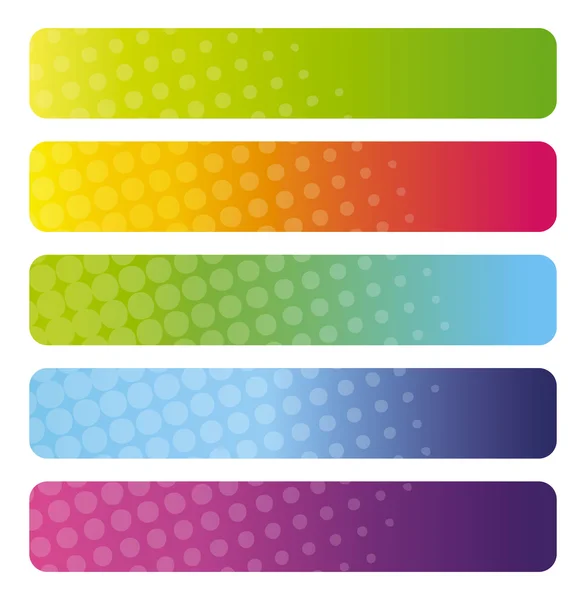 Set van kleurrijke webbanners — Stockvector