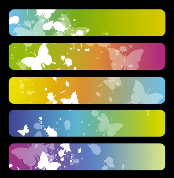 Ensemble de bannières Web colorées — Image vectorielle