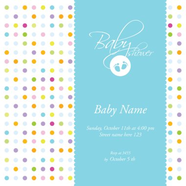 Baby arrival card clipart