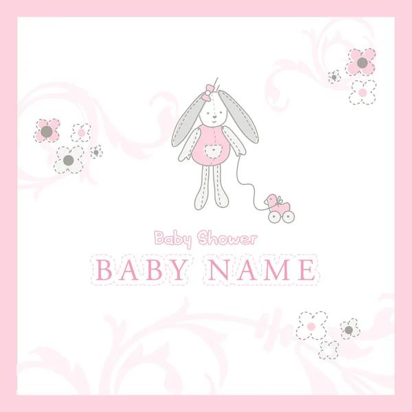 Cartão de chegada do bebê —  Vetores de Stock