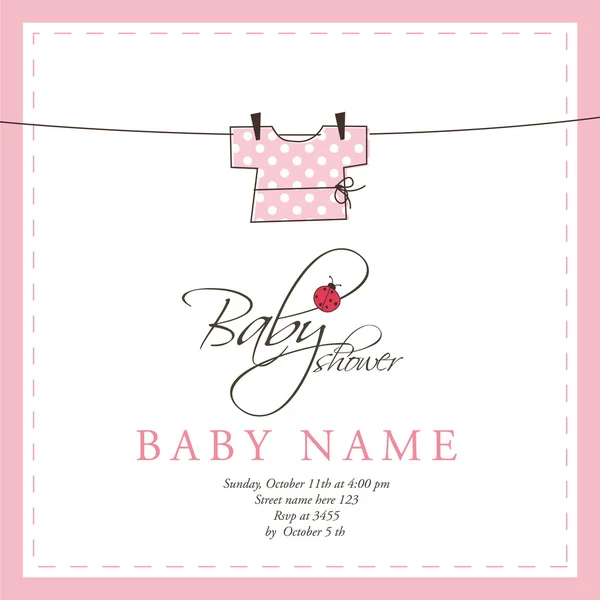 Cartão de chegada do bebê —  Vetores de Stock