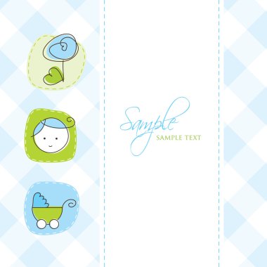 Baby arrival card clipart