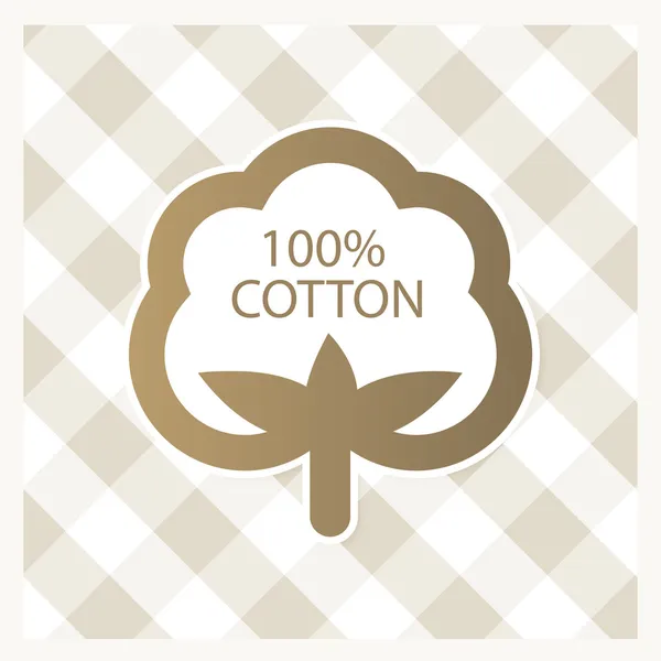 Etiqueta de algodón — Vector de stock