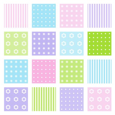 Set of seamless patterns clipart