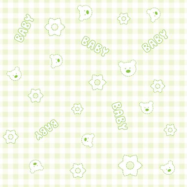 Cute baby Seamless pattern clipart