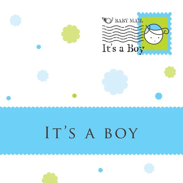 Cartão de anúncio do bebê — Vetor de Stock