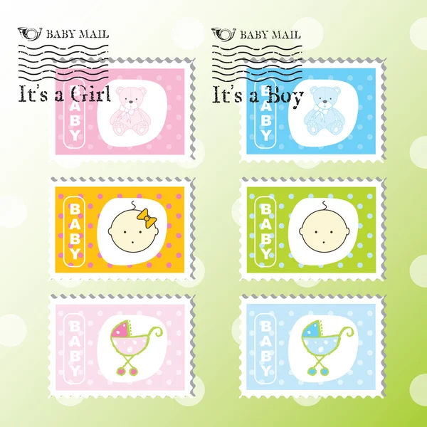 Μωρό γραμματόσημα — Διανυσματικό Αρχείο