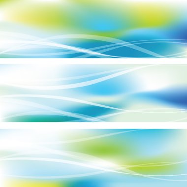 Set of abstract web banners clipart