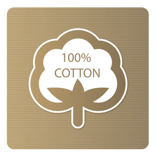 Etiqueta de algodón — Vector de stock