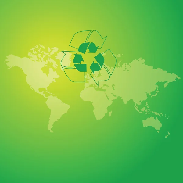 Reciclagem Mundial — Vetor de Stock