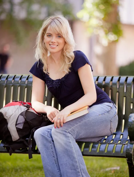 Friendly Attractive College Girl — Stock Photo, Image