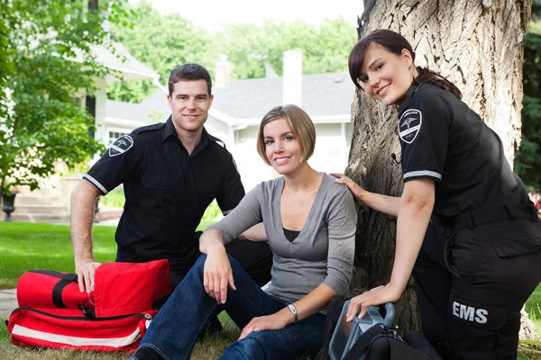 Emergency Team with Healthy Patient — Stock Photo, Image