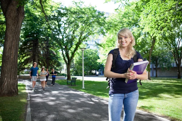 Portrait of smiling college girl — Stock Photo, Image