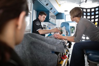 Senior Woman in Ambulance