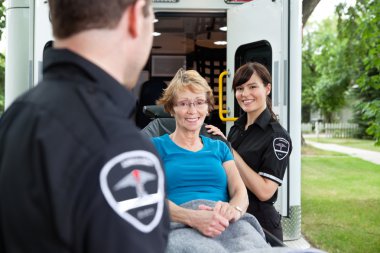 Happy Ambulance Patient clipart