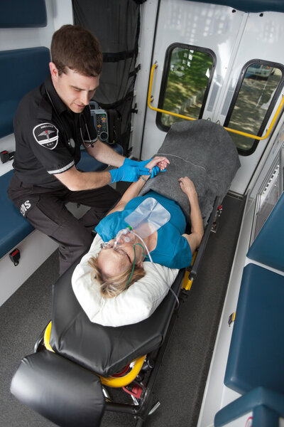 Ambulance Interior with Patient