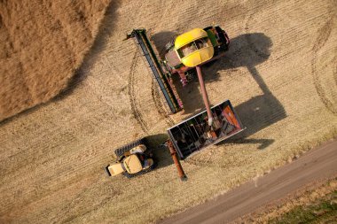 Aerial View of Harvest clipart