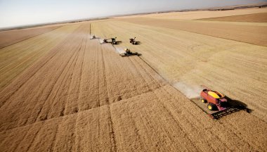 Aerial Harvest Landscape clipart