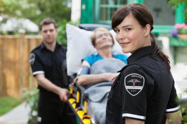 Ambulance Worker Portrait clipart