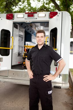 Portrait of a Male Paramedic clipart