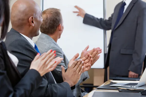 Business applauding during presentation — Stock Photo, Image