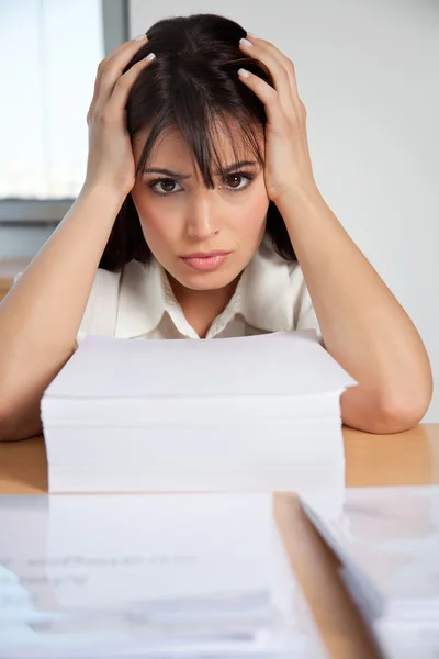 Stressed Out Businesswoman — Stok fotoğraf