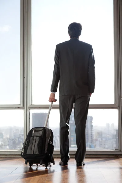 Businessman Holding Luggage — Stock Photo, Image